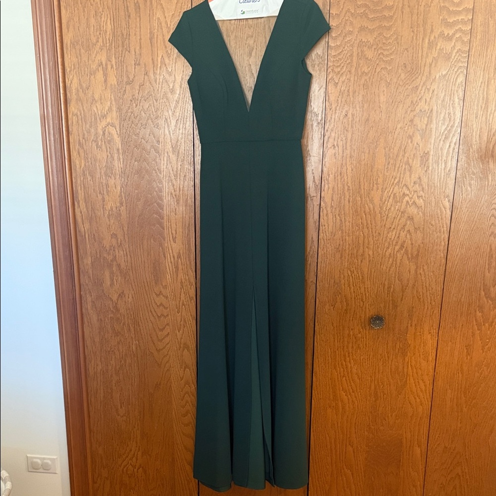 Jenny Yoo Deep Green Maxi Dress